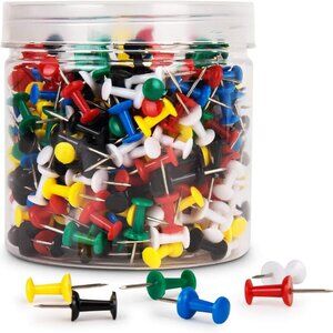 400Pcs Push Pins, Thumb Tacks for Bulletin Board, Stick Pins Thumb Tacks for Cor